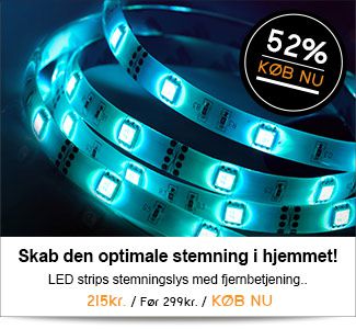 Skab den rette stemning i hjemmet med smarte LED strips! Skab den rette stemning i hjemmet med smarte LED strips!