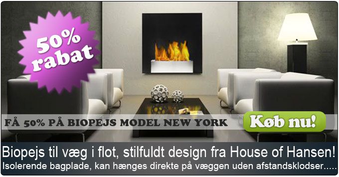 Lækker væghængt biopejs i moderne design