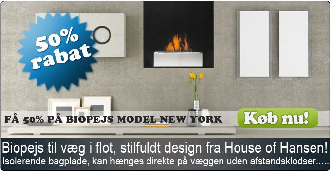 Lækker væghængt biopejs i moderne design