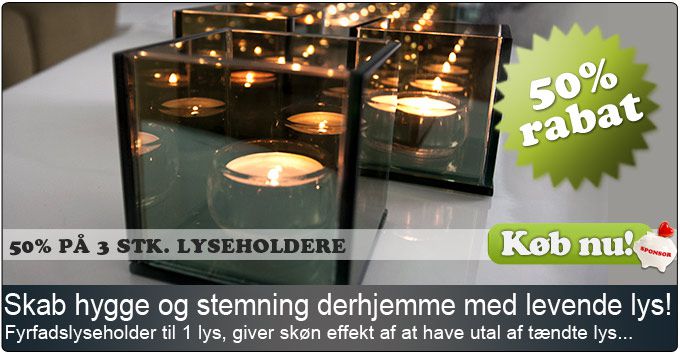 Skøn stemning med de 3 flotte fyrfadslyseholdere med optisk effekt