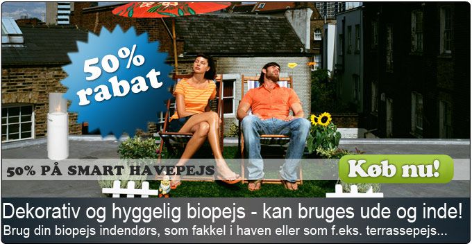 Smart og elegant pejs/lampe til haven, der brænder på bioethanol