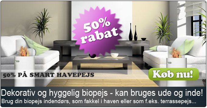 Smart og elegant pejs/lampe til haven, der brænder på bioethanol