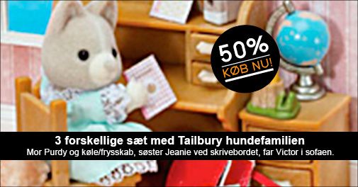 SYLVANIAN FAMILIES: Mor, søster og far hjemmesæt, Tailbury hundefamilien