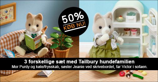 SYLVANIAN FAMILIES: Mor, søster og far hjemmesæt, Tailbury hundefamilien