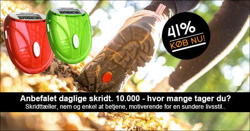 Skridttæller - Anbefalet og rost som stærkt motiverende og effektiv i hverdagen!