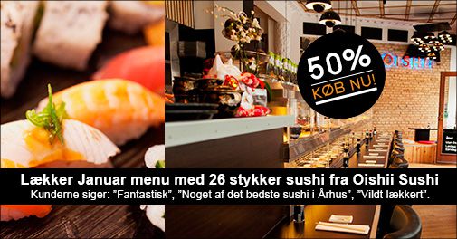 Kunderne nævner Oishii Sushi som et af de bedste sushi-steder i Århus!