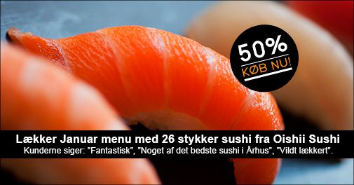 Kunderne nævner Oishii Sushi som et af de bedste sushi-steder i Århus!