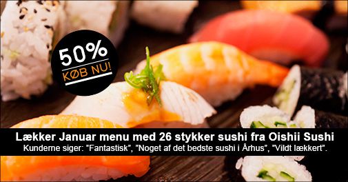 Kunderne nævner Oishii Sushi som et af de bedste sushi-steder i Århus!