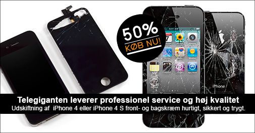 Skal du have skiftet front og bagskærm på din iPhone 4 eller 4s? 