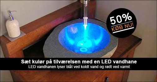 Sjov og stemningsfuld vandhane - sæt kulør på tilværelsen med en LED vandhane