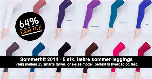 Lækre leggings i de helt rigtige modefarver.. 