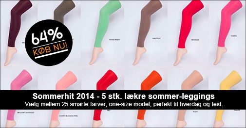 Lækre leggings i de helt rigtige modefarver.. 