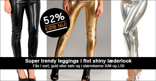 Leggings i shiny leather look!