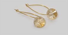 Swarovski øreringe i 925 sølv belagt m/guld fra Beautidesign.dk, værdi 299,-
