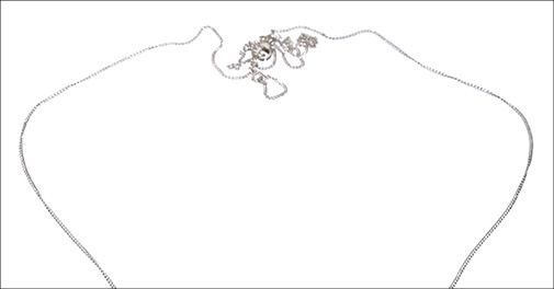 Flot og stilfuld sølvhalskæde