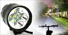 6000 Lumen 5 x CREE forlygte med lader og pandebeslag fra 4mobil, værdi 1213