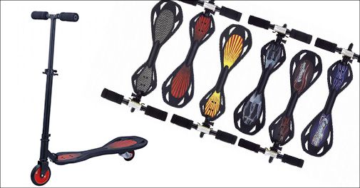 Mange timers udendørs sjov og motion - prøv en fed wave-scooter