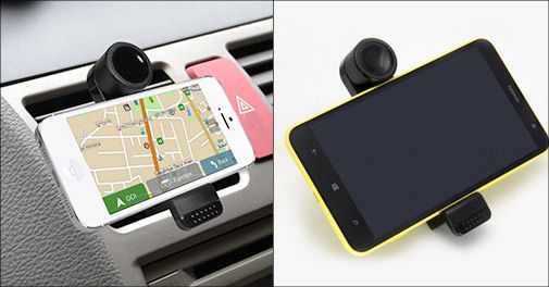 Smart mobilholder der kan monteres i bilens ventilationsblæser!