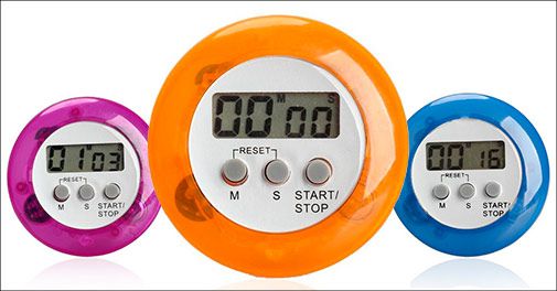 Sæt tid på maden med praktisk stopur!