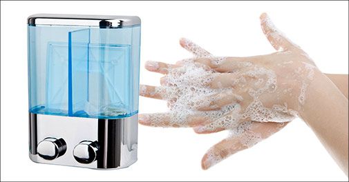 Hold styr på sæben med denne flotte dispenser!