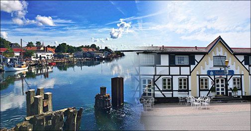 Kom tæt på fiskeri- og badebystemning og bo skønt på Hotel Menstrup Kro!