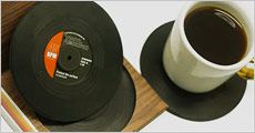 6 stk. vintage vinylplade bordskånere fra Try Us, værdi kr. 294,-
