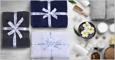 Håndklæder i bomuld forhandlet fra Bed & Bath Textile, vælg ml. 3-6 stk. samt 3 flotte farver, værdi op til kr. 999,-