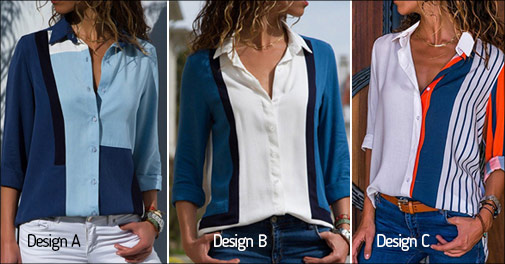 Flot casual chiffonskjorte til kvinder!