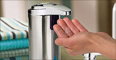 Køb 1 stk. sæbedispenser forhandlet af The 99 inspirations, værdi kr. 669,- Hold hænderne rene og fri for snavs og bakterier!