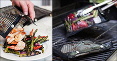 Det perfekte tilbehør til grillen - 1 stk. genanvendelig Non-stick net grillpose, fås i 2 størrelser, værdi op til kr. 349,-