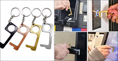 Sådan undgår du at røre bakteriefyldte håndtag, automater, trykknapper mm. 2 eller 4 stk. CleanKeys, værdi op til kr. 499,-