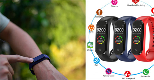 Smart Fitness-ur der måler skridt, kalorieforbrænding, søvn, puls mm. Normalpris kr. 499,-