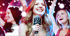 Giv gas - Karaoke mikrofon med Bluetooth og TF kort indeholdende populære karaoke sange. Værdi kr. 619,-